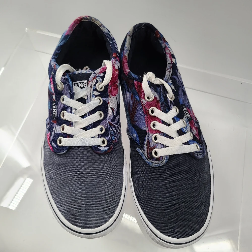 Vans Women's Off The Wall Atwood 721356 Floral Parisian Blue